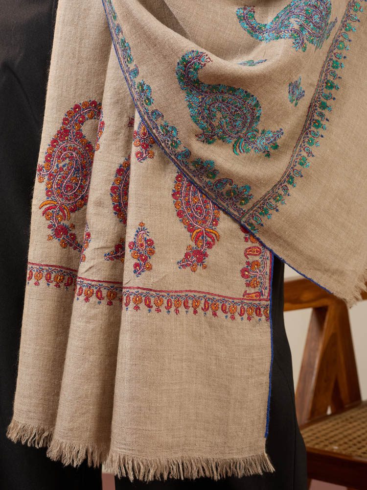 Turquoise Taupe Shawl