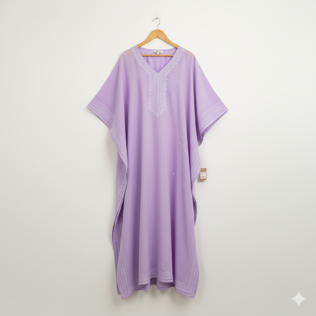 Lavender Cotton Kaftan Top - Image 3