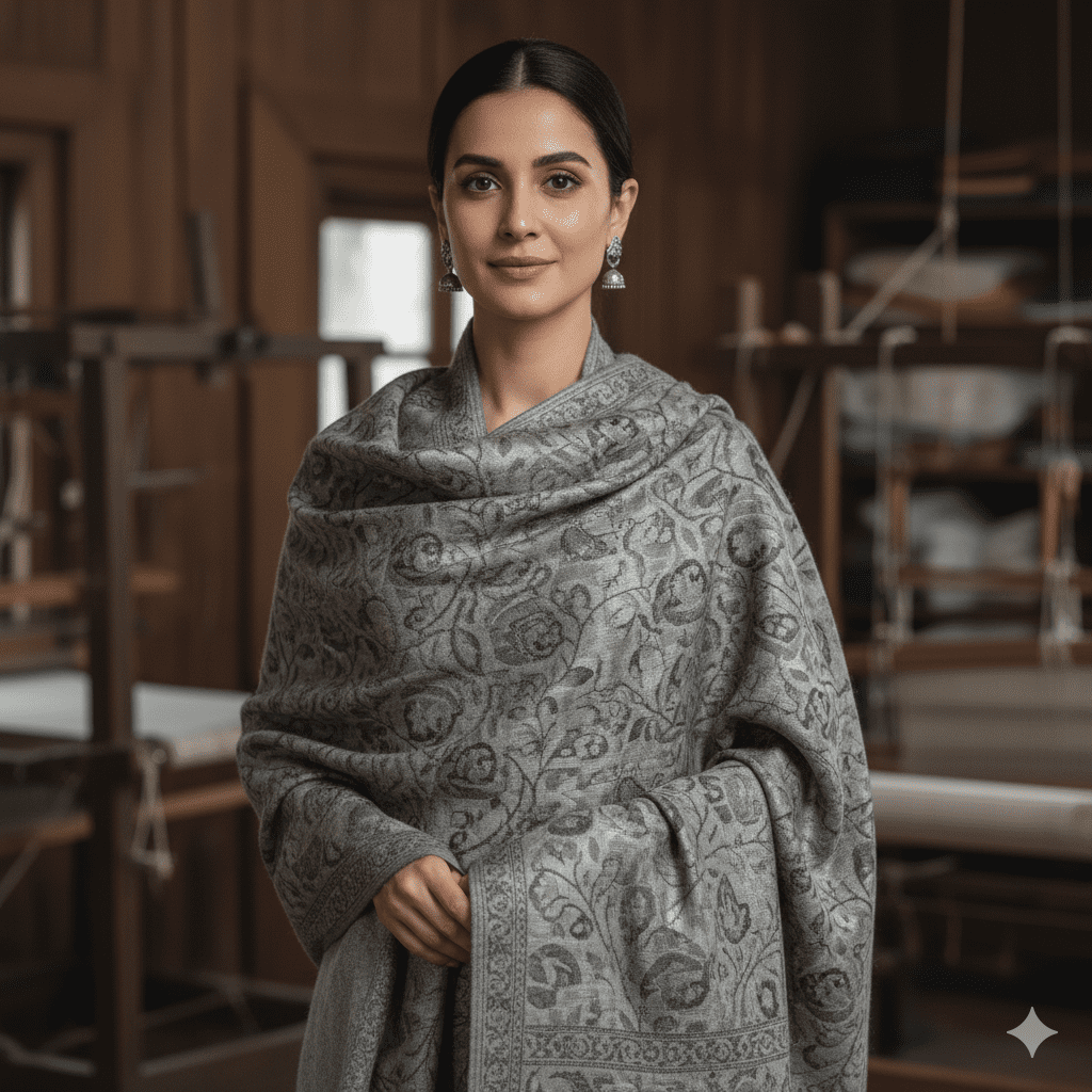 Shahtoosh Style Woven Pashmina Shawl