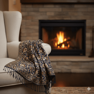 Women's Kashmiri Floral Aari Embroidered Shawl